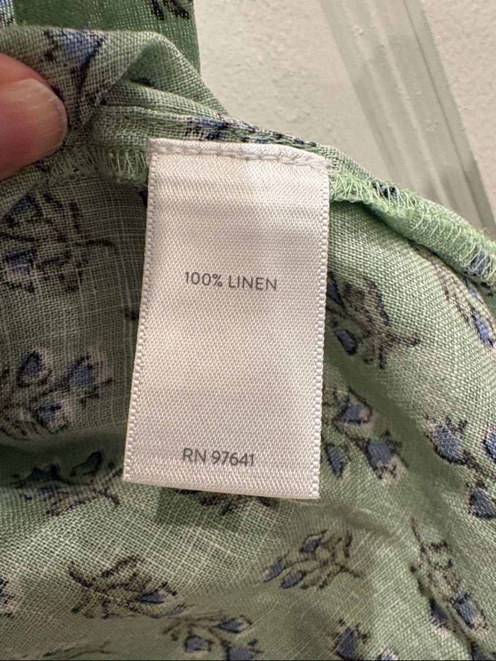 J. Jill Pure Jill 100% Linen Sleeveless Tunic Green Floral Print Size Small - Picture 5 of 12